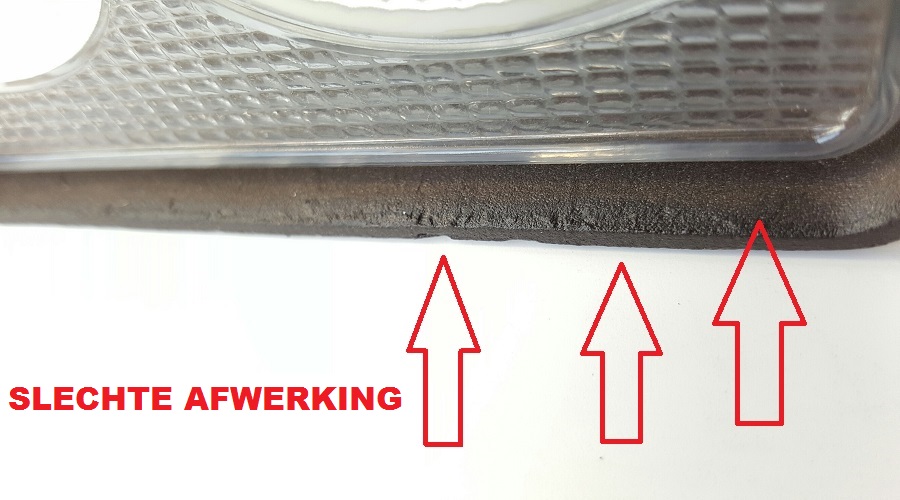 slechte afwerking behuizing