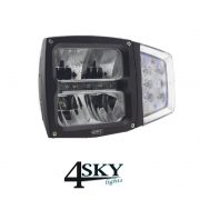 Led koplamp unit met verwarmd glas