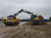 Grondverzetbedrijf Reijer van der Grift MET VOLVO ew160 KRAAN