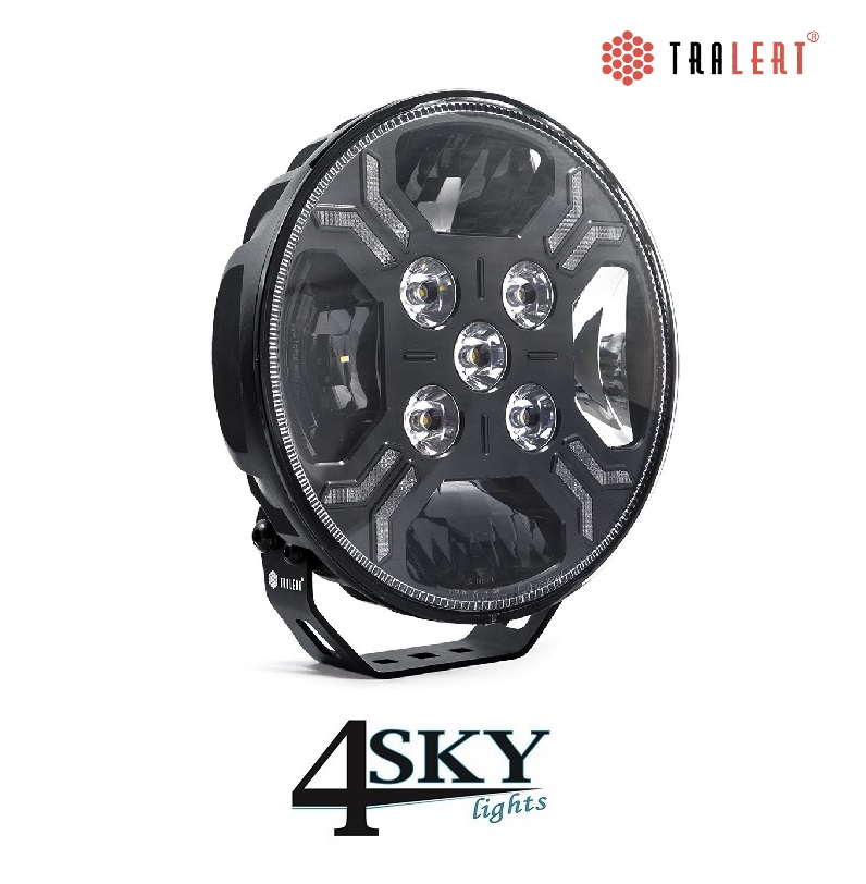 4SKY Lights - tralert -ypsilon-verstraler-9led-amber-wit-flitser - Ypsilon LED verstraler 9LED