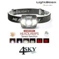 led-cob accu hoofdlamp 180 lumen-lightBeam-4sky Lights
