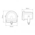 LED RED Semi-circle forklift safety lamp 10-80v