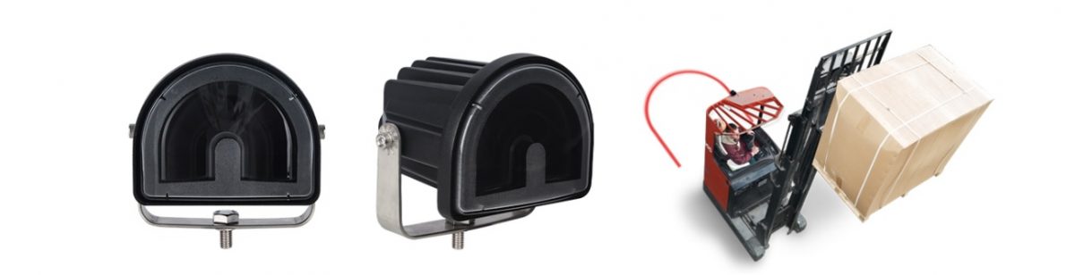 led red semie circle forklift safety lamp