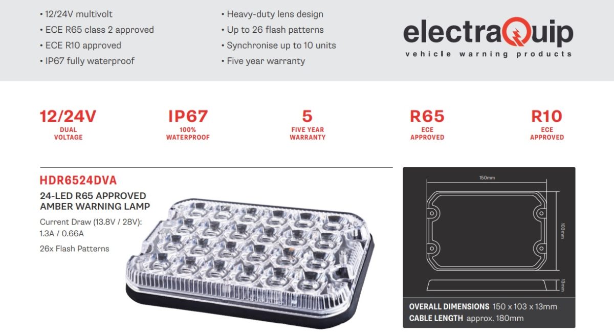 Electraquip 72 watt heavy duty Led flitser