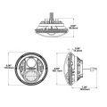 led koplamp 7 inch chrome