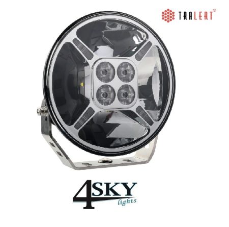 The Graveler LED Verstraler chrome 9 inch met dagrijverlichting