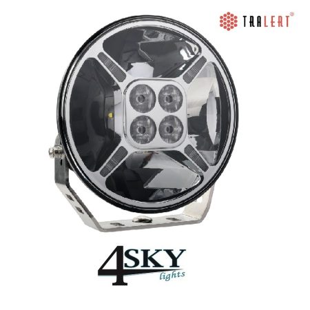 The Graveler LED Verstraler chrome 9 inch met dagrijverlichting