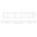led zwaailampbalk 1345mm