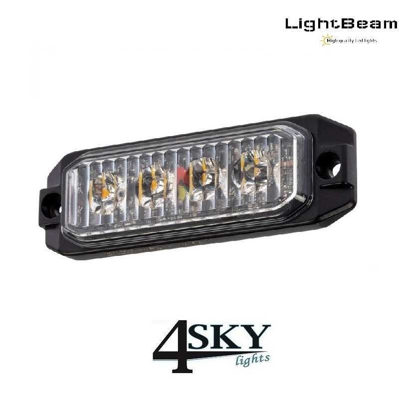 Lightbeam 12 watt led flitser R65 R10 gekeurd Lightbeam 12 watt LED flitser