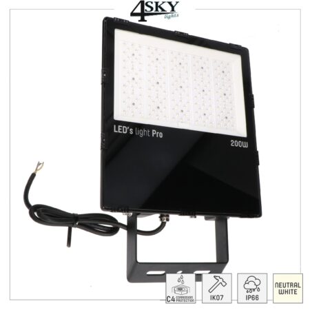 LED-buitenschijnwerper 200 watt 26.400lm 4000K IP66 - CREE LED - Sosen Voeding IK07-1