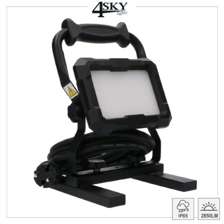 Portable LED Werklamp 30 watt 220V - 240V AC 2850 Lumen 4000K IP65 Beschermingsklasse II