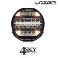 Sentinel Led verstraler Lazer 9 inch met positielicht in amber en wit