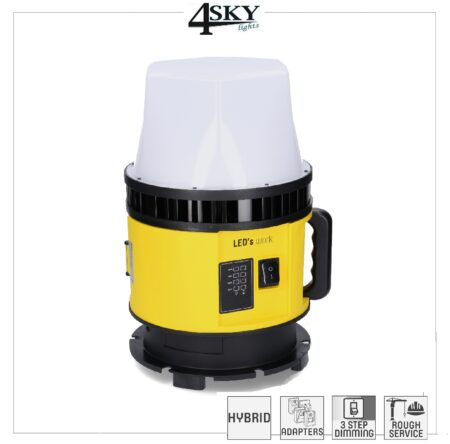 Accu 80 watt Hybride LED werklamp 12.000 Lumen