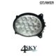 CRAWER ovale inbouw LED koplamp 65 Watt met grootlicht en dimlicht