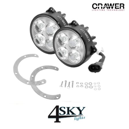 CRAWER ronde inbouw werklamp SET 40W CREE tbv Steyr modellen