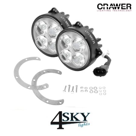 CRAWER ronde inbouw werklamp SET 40W CREE tbv Steyr modellen