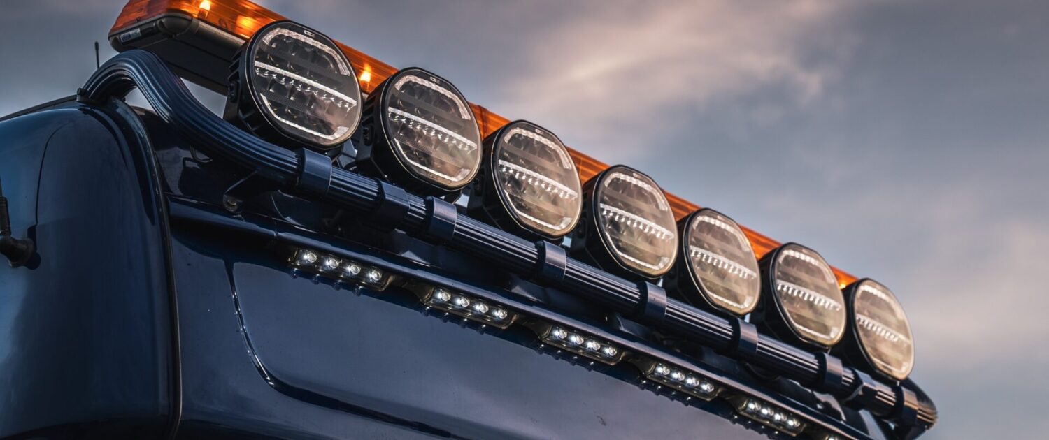 Truch verlichting - vrachtwagen verlichting - led verstraler met positielicht wisselbaar IP69K