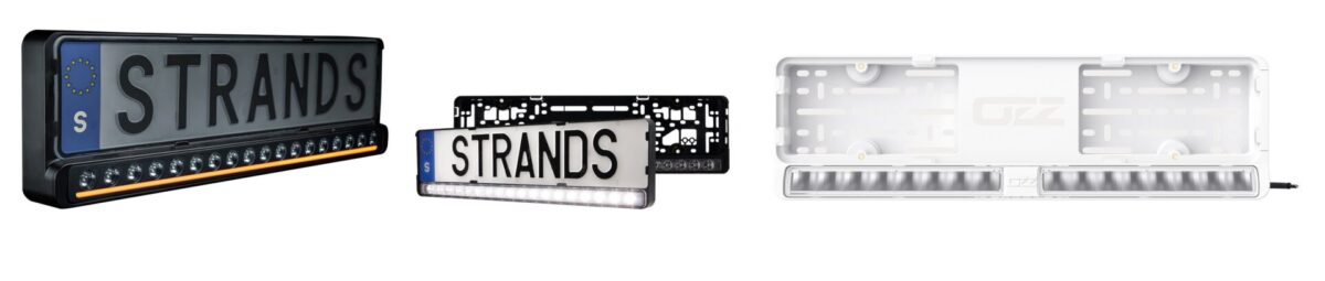 Led bar in kentekenhouder