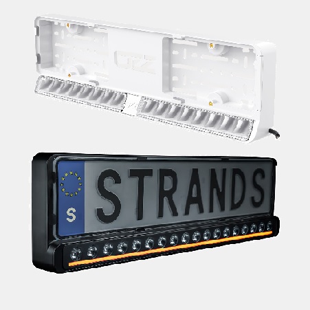 Led bar in nummerplaathouder