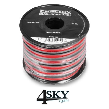 2-aderige elektrische Kabel 2x 6 mm²