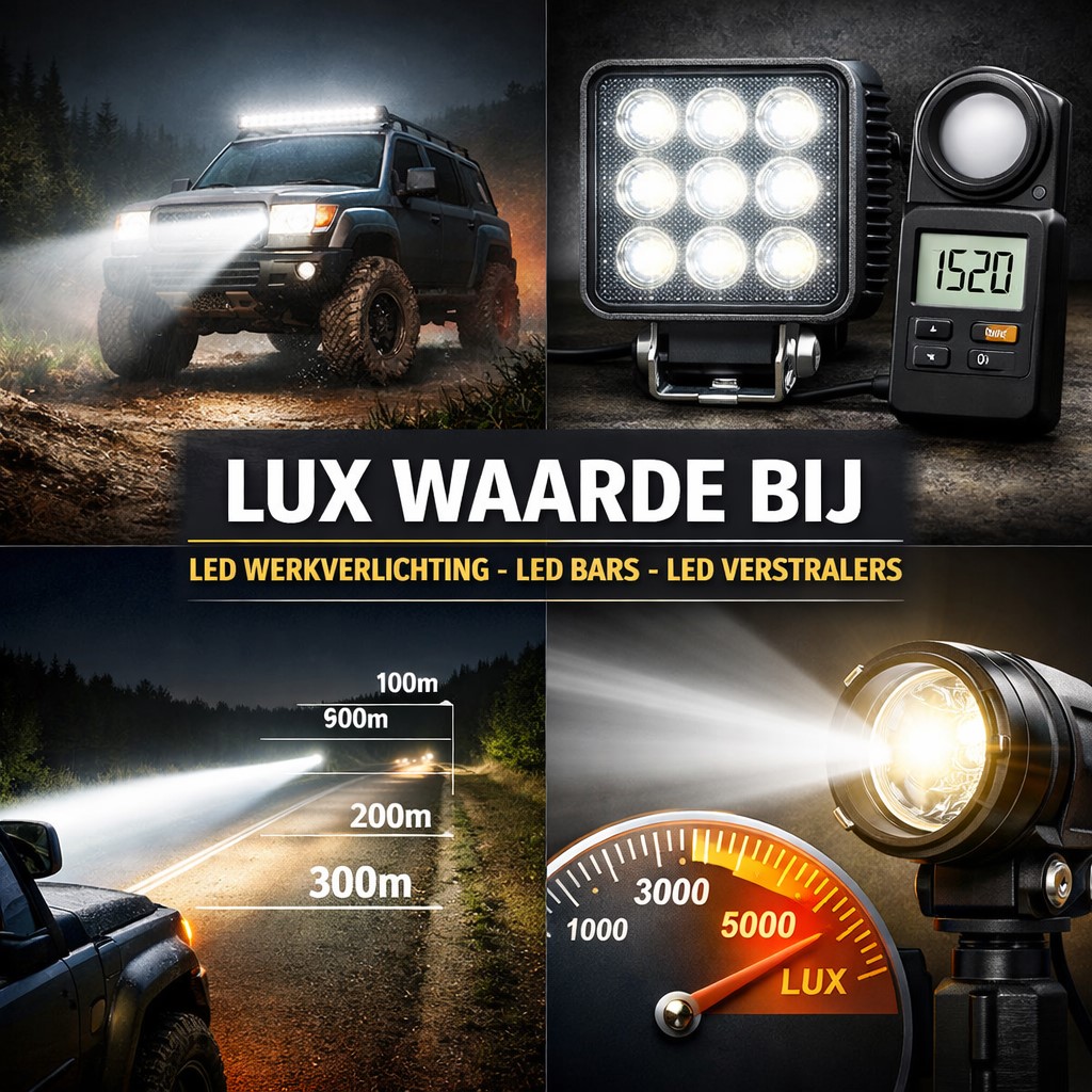 Wat zegt de LUX waarde bij led verstralers, led bars en werklampen