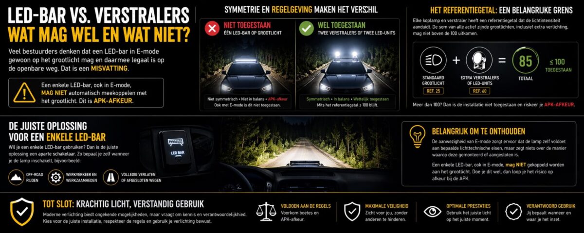 referentie getal ledbars en verstralers