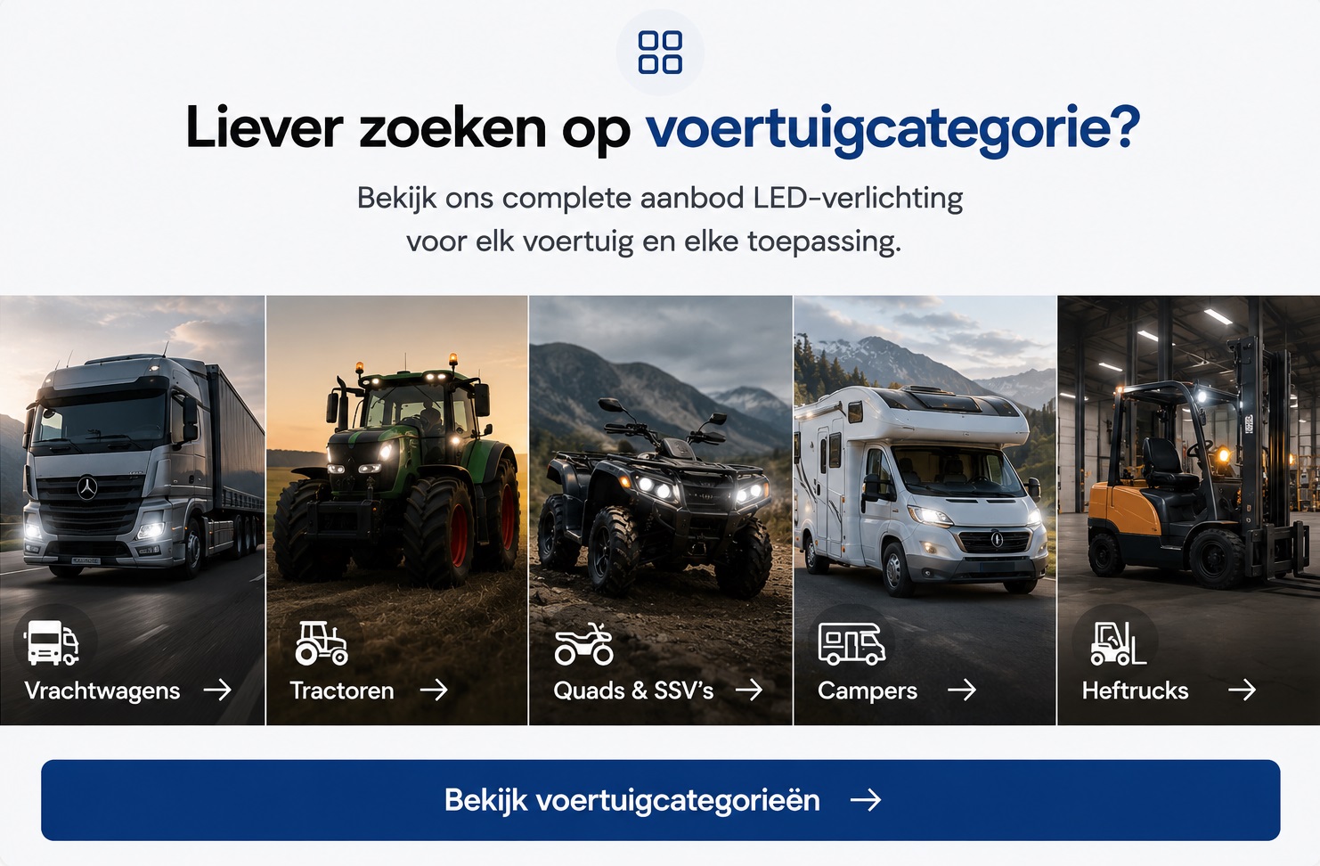 Alle voertuig categorieen mobiel