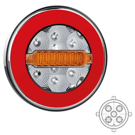 LED achterlicht Y-homologatie zonder kentekenverlichting | 12-36v | 5-PIN | V10C3-840B5-V10C3-840B5