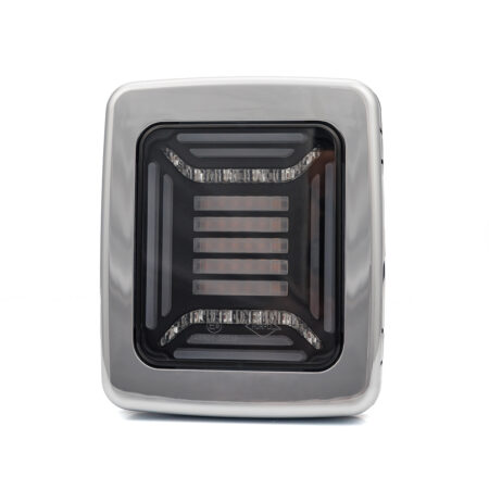 LED achterlicht | chrome frame | 12-24V | 100cm kabel | H+V montage-VC-5900