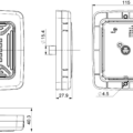LED achterlicht | chrome frame | 12-24V | 100cm kabel | H+V montage-VC-5900-7