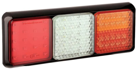 LED achterlicht met zwarte rand | 12-24v | 40cm. kabel | 100BSTIWFMRE-100BSTIWFMRE