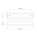 LED achterlicht slimline | 12-24v | 40cm. kabel | 200BSTIME-200BSTIME-2