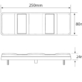 LED achterlicht zonder kentekenverlichting | 12-24v | 40cm. kabel | 250ARWM-250ARWM-2
