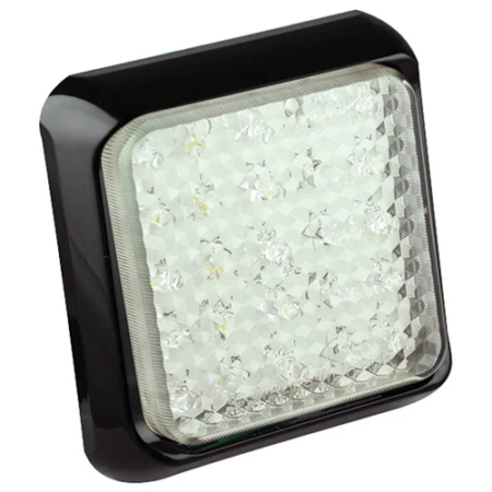 LED achteruitrijlamp met zwarte rand | 12-24v | 40cm. kabel | 100WME-100WME