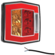 LED compact achterlicht met kentekenverlichting | 12-36v | 100cm. kabel | V10C4-750-V10C4-750