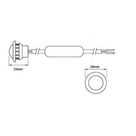 LED decoratielicht groen | 12-24v | 20cm. kabel | 181GME-181GME-2