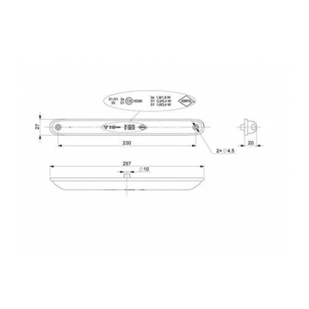 LED dynamisch knipperlicht slimline | 12-24v | 100cm. kabel | VDK-130-VDK-130-4