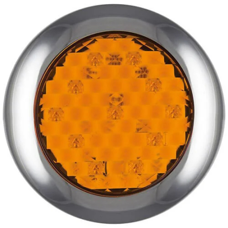 LED knipperlicht met chromen rand | 12-24v | 0