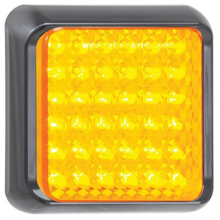 LED knipperlicht met zwarte rand | 12-24v | 40cm. kabel | 80AME-80AME