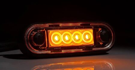 LED markeerverlichting inbouw amber 12-24v 5m. kabel-MV-2400A-5M