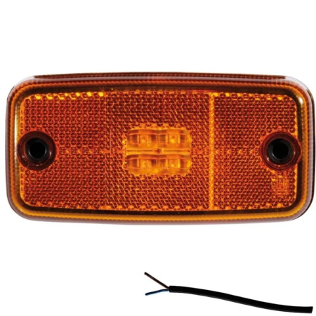 LED markeringslicht amber | 12-24v | 50cm. kabel | M10MV-600A-M10MV-600A