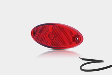 LED markeringslicht ovaal rood | 12-24v | 50cm. kabel | MV-5800R-MV-5800R