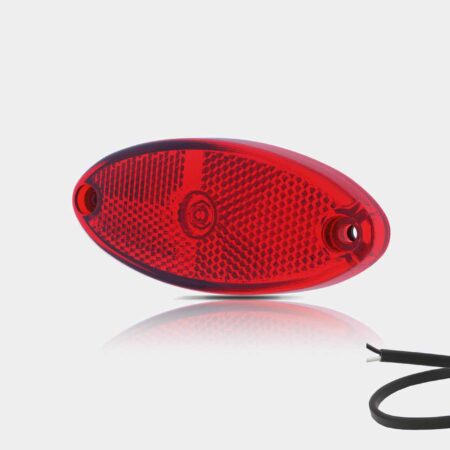 LED markeringslicht ovaal rood | 12-24v | 50cm. kabel | MV-5800R-MV-5800R