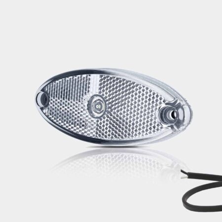 LED markeringslicht ovaal wit | 12-24v | 50cm. kabel | MV-5800W-MV-5800W