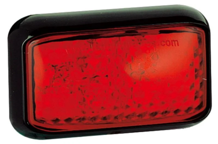 LED markeringslicht rood | 12-24v | 40cm. kabel | 35RME-35RME