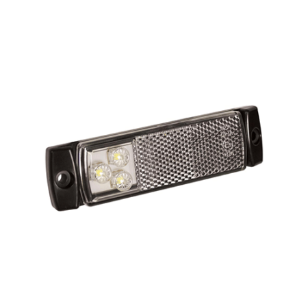 LED markeringslicht wit | 12-24v | 50cm. kabel | 129WM-129WM