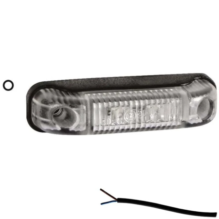 LED markeringslicht wit | 12-24v | 50cm. kabel | M10MV-500W-M10MV-500W