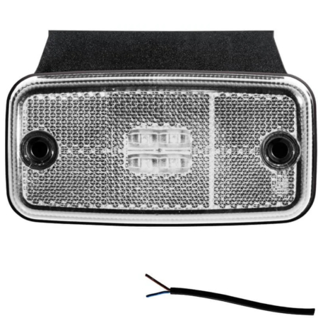 LED markeringslicht wit | 12-24v | 50cm. kabel | M10MV-650W-M10MV-650W