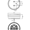 LED mistlicht met achterlicht | 12-36v | 100cm. kabel | V10C2-810-V10C2-810-5