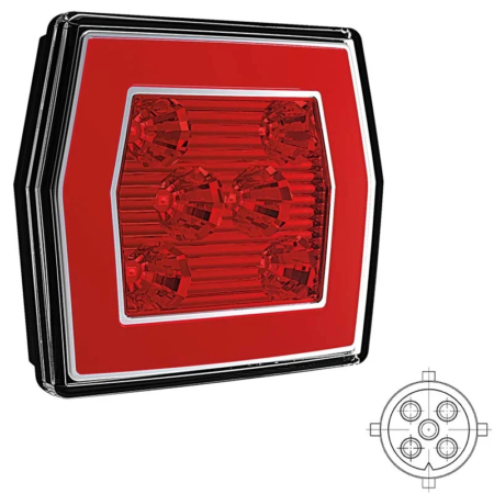 LED mistlicht met achterlicht | 12-36v | 5-PIN | V10C2-760B5-V10C2-760B5